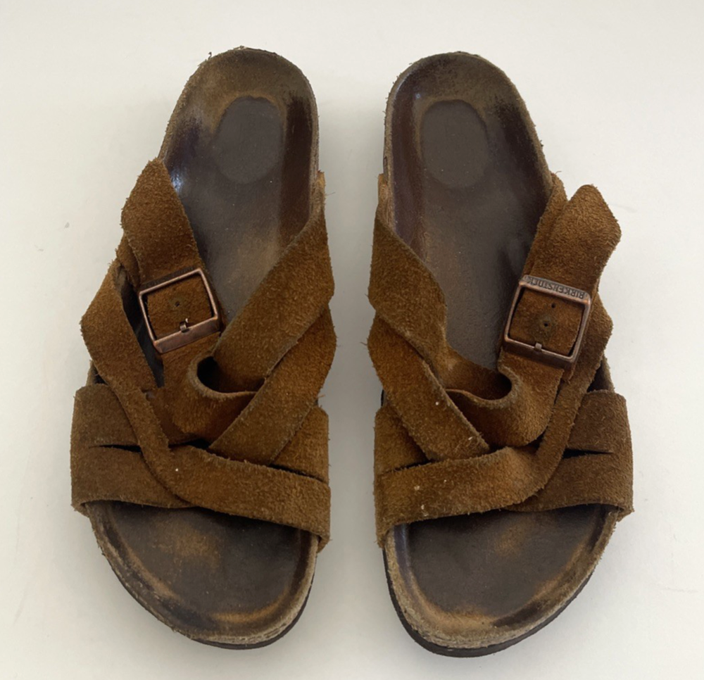 Birkenstock Lugano Strappy Slip On Sandals Size 7 /EUR 38