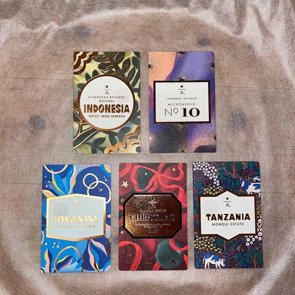 Starbucks Reserve Coffee Education Cards, Set of 5 #80dce4