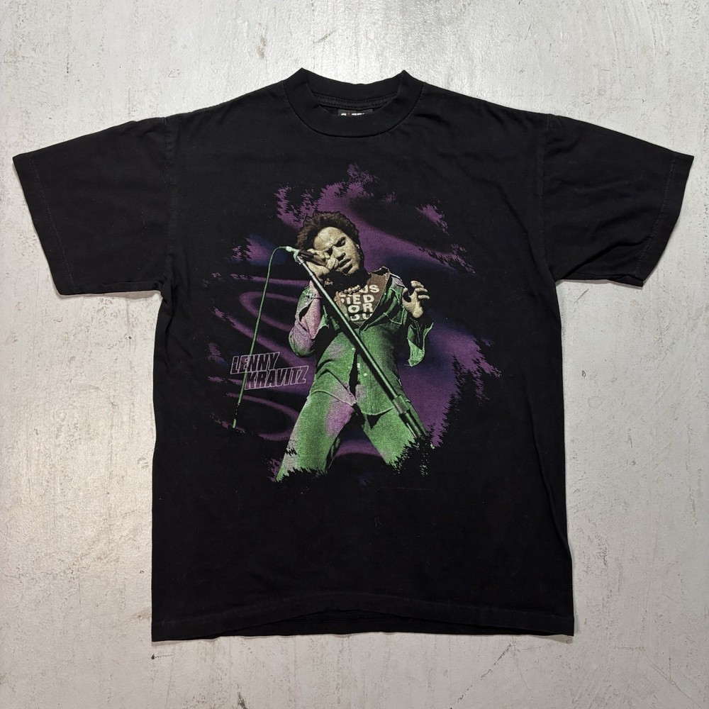 Vintage 1999 Live Lenny Kravitz Giant Tag Band Music Tour Double Sided T Shirt M