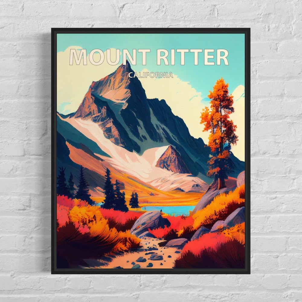 Mount Ritter California Art Print Mount Ritter Wall Art Painting Mount Ritter