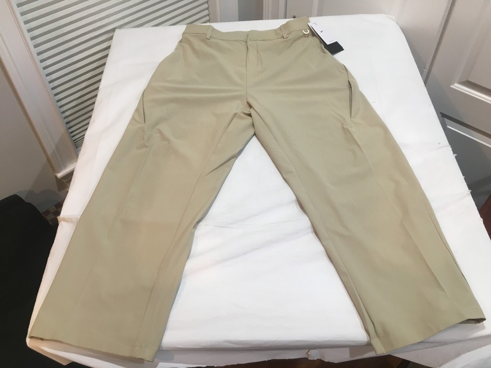 NWT $120.00 Nike Mens Dri-Fit 24.7 PerfectStretch Utility Pants Tan Size 34 x 34