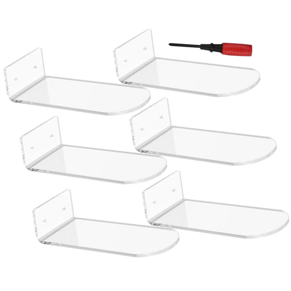 6 Pcs Floating Shelves Shoe Organizer Wall Mount Mounted Display