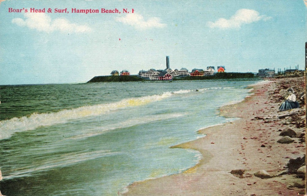 Boar's Head & Surf Hampton Beach New Hampshire NH c1910 Vintage Postcard