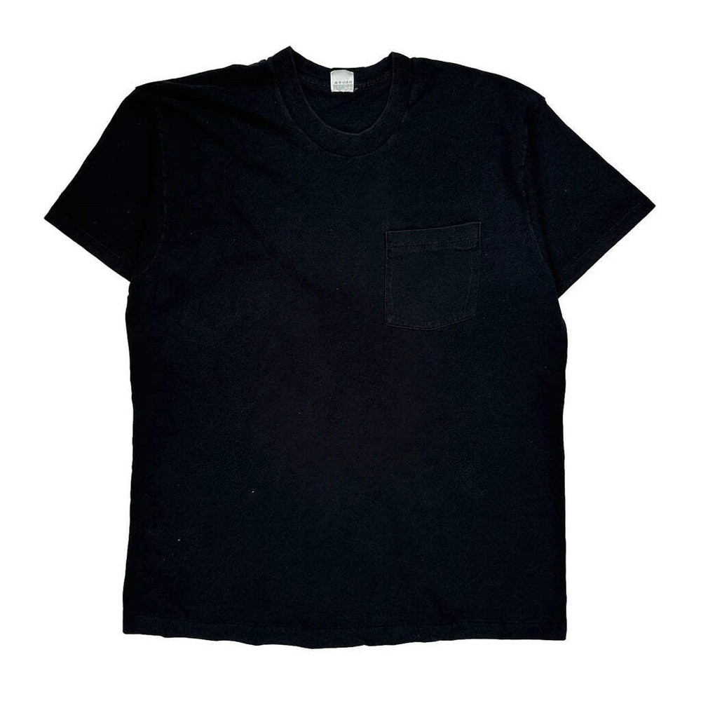 Blank Fruit Of The Loom Single Stitch T-Shirt - 2XL Black Cotton