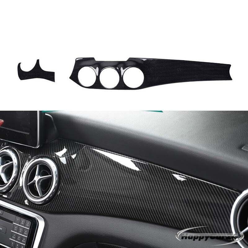 Carbon Fiber ABS Dashboard Trim Panel for Mercedes GLA CLA 2013-2019 Center Console Upgrade-image