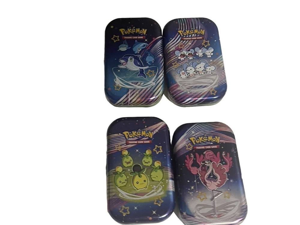 Pokemon Scarlet & Violet Paldean Fates Mini Tin Box Set Of 4