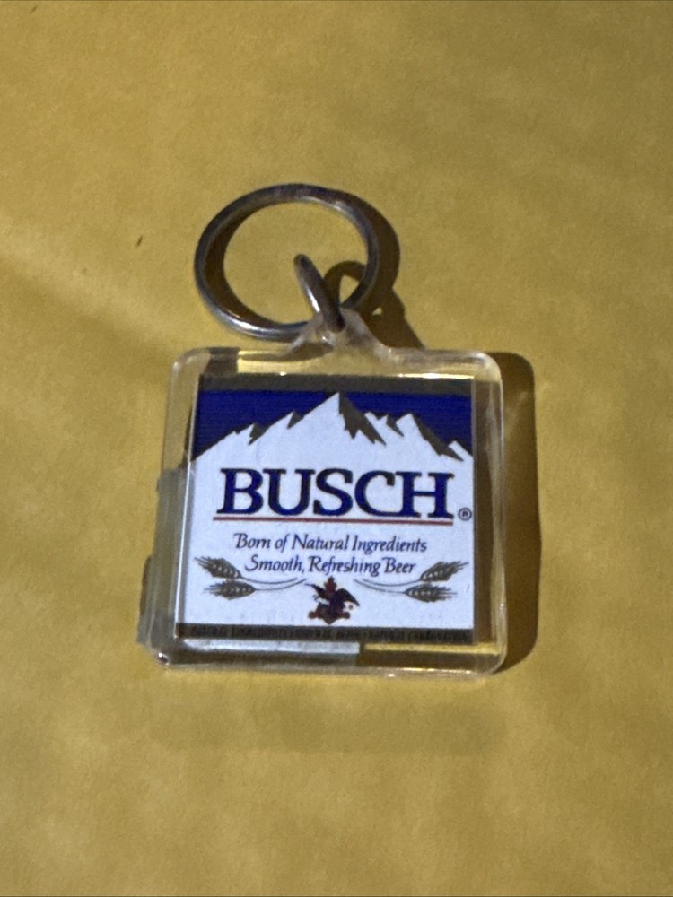 Vintage Busch Beer Keyring Keychain