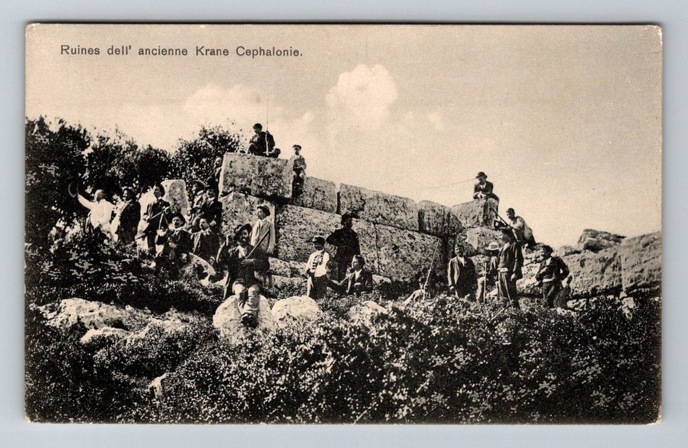 Greece Island- Cephalonie Ruins Ancient City Of Krane Old Post Vintage Postcard