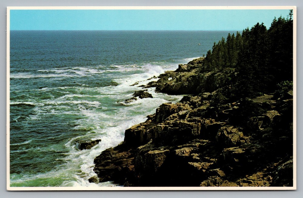 Postcard Northeast Storm Otter Cliff Acadia National Park, Bar Harbor, Maine-image