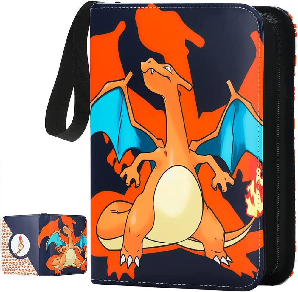 Card Binder Pokemon Cards Binder Holder Fits 400 Cards w/ 50 Removable Sleeves