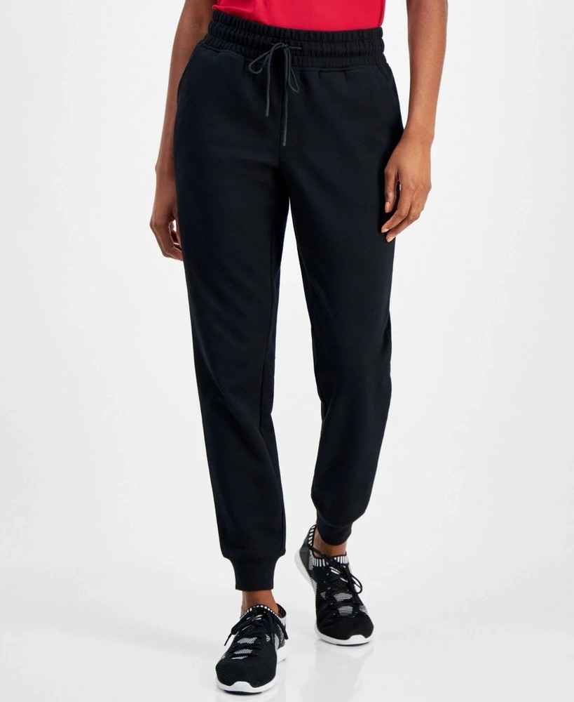Id Ideology Plus Size Solid Fleece Jogger Pants, Black, 3X
