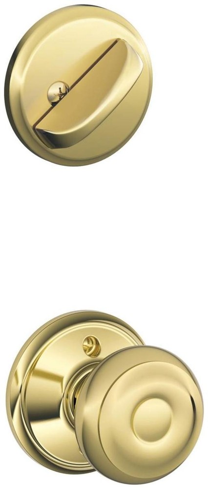 Schlage F59-GEO Georgian Deadbolt Single Cylinder Interior and Exterior Pack  
