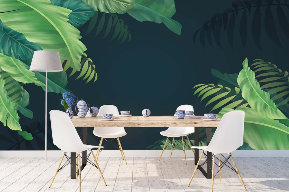 3D Plant Leaves Illustration Wall Murals Wallpaper Murals Wall Sticker