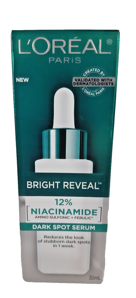 L'Oreal Paris Bright Reveal Dark Spot Serum with 12%Niacinamide New Original Box