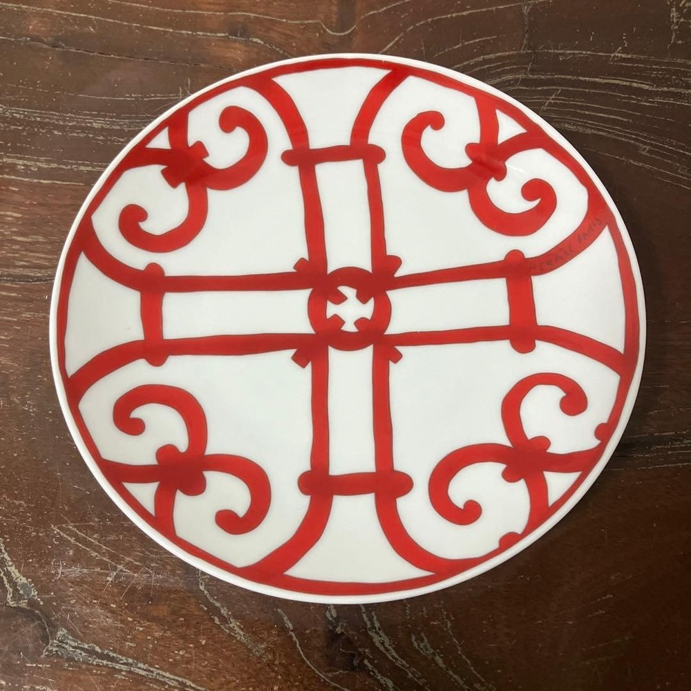 Hermès Guadalquivir Plate 17cm Porcelain No.5 Decorative Collectible Used