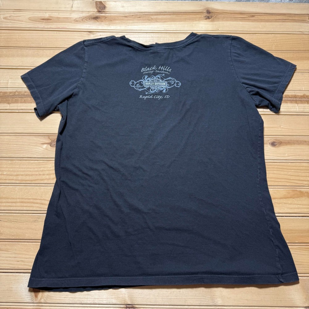 Y2K Harley Davidson Rhinestone Black Hills Rapid City South Dakota Shirt 1X Plus