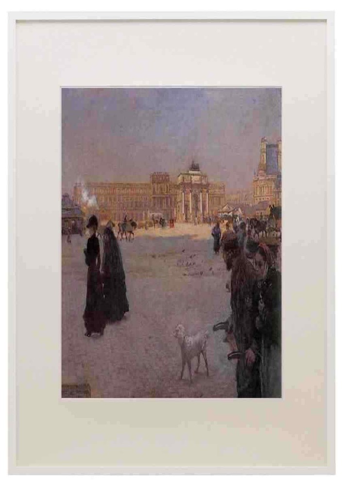 Nittis Guiseppe De The Place De Carrousel And The Ruins Of The Tuileries Palace