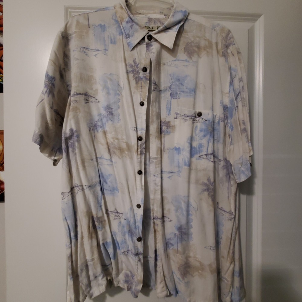 Batik Bay XL Men's Hawaiian Shirt- 100% Rayon- Fish Tropical Beach Polynesia