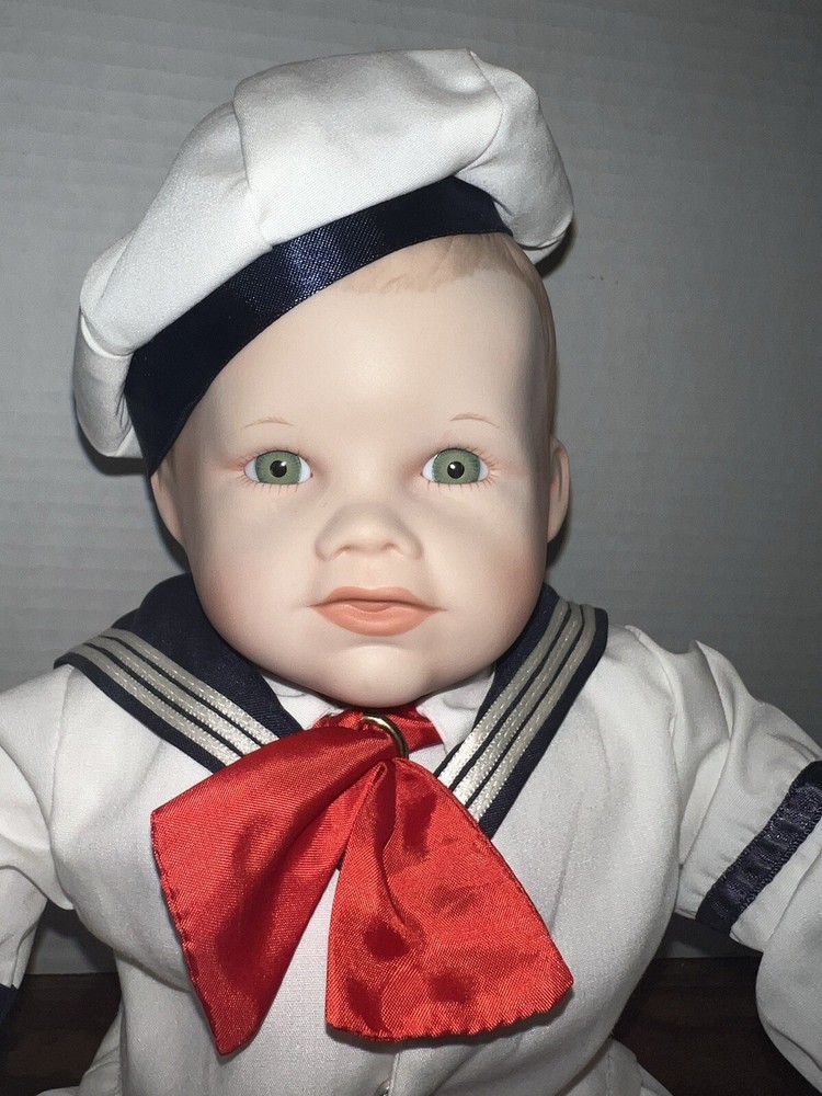 Vintage 1987 Ashton Drake Sailor Baby Boy Mathew By Yolanda Bello Porcelain Doll