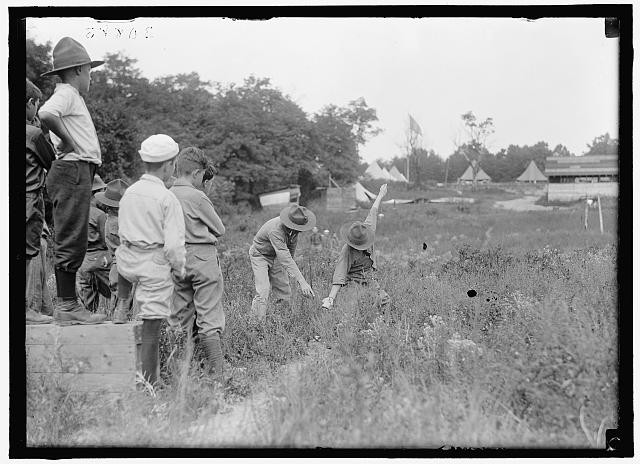 Photo:Junior Marines 1919 Boy Scouts Camp Military Training