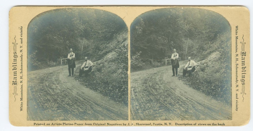G2274~ ARISTO PAPER AD c.1890s Stereoview – Schenectady & New Hampshire