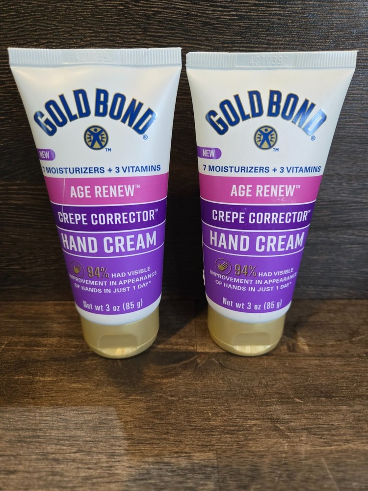 Gold Bond Age Renew Hand Cream 3oz with Vitamins & 7 Moisturizers for Crepey Skin