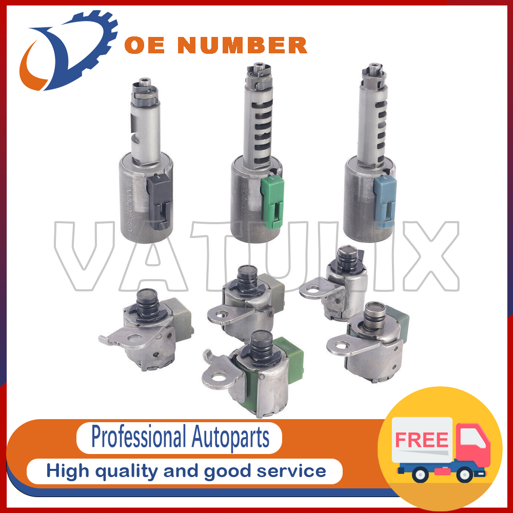 8PCS Solenoid Kit AW55-50SN AW55-51SN AF33-5 AW235 RE5F22A For Volvo Nissan