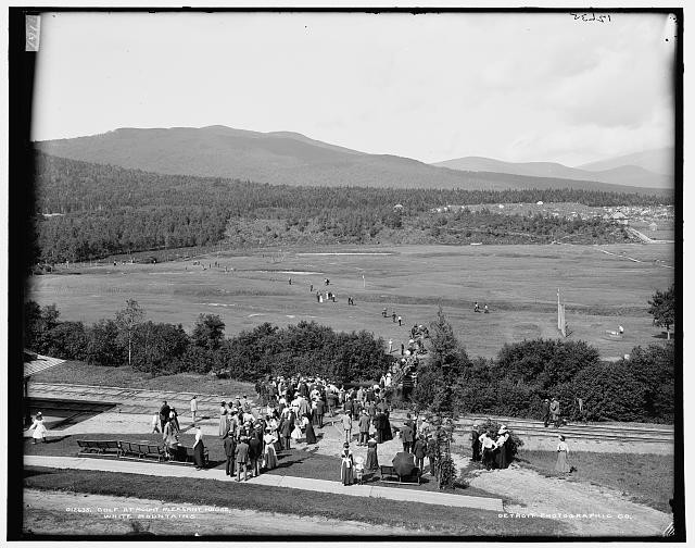 Bretton Woods New Hampshire Mount Pleasant House Golf 1890s Crowds Mountains