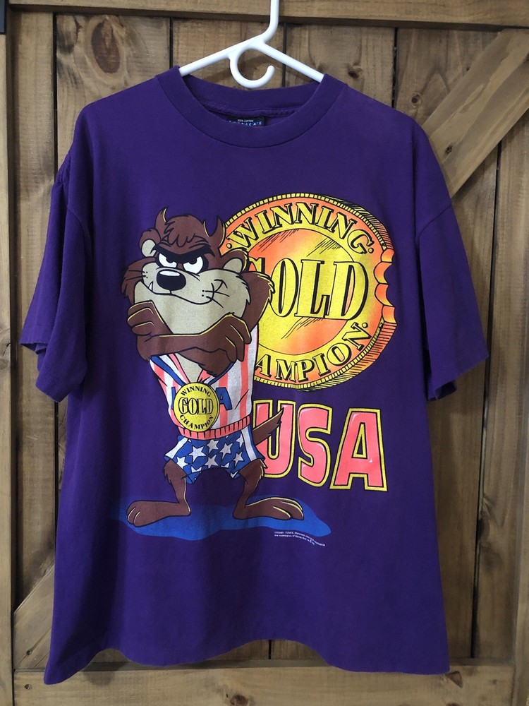 Vintage 90’s Taz Looney Toons Tshirt XL Purple