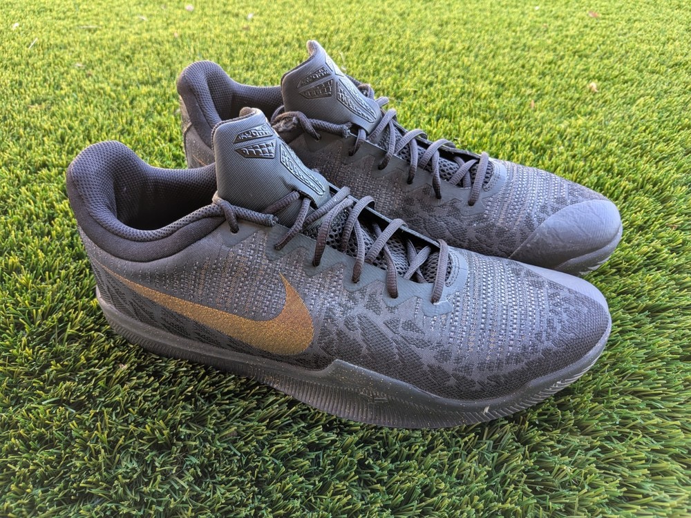 Size 14 - Nike Mamba Rage Gold Stars Black Suede Leather (908972-099)