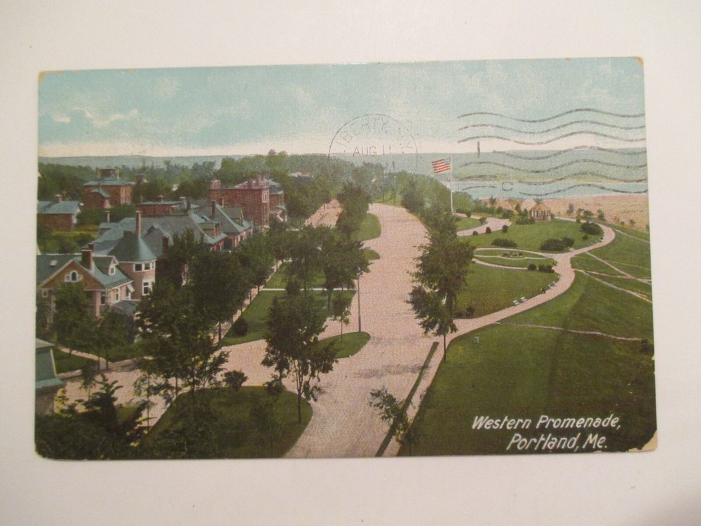 Portland Maine Postcard Western Promenade 1909 ME