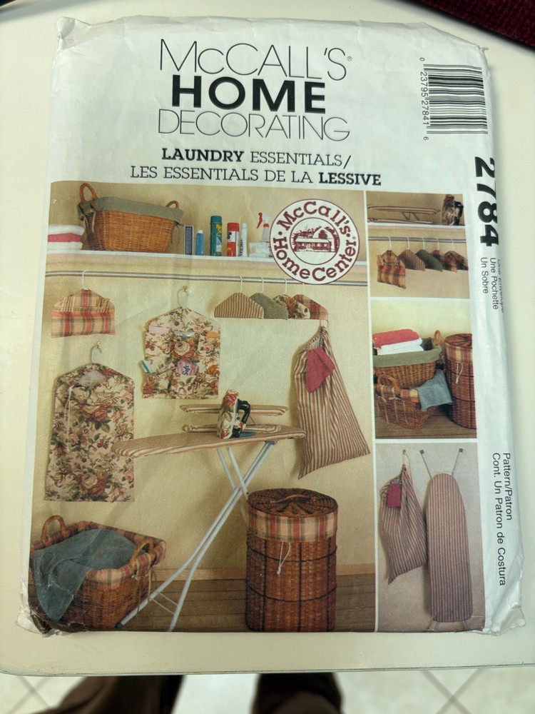 McCalls 2784 sewing pattern:  LAUNDRY ROOM Essentials,   UNCUT