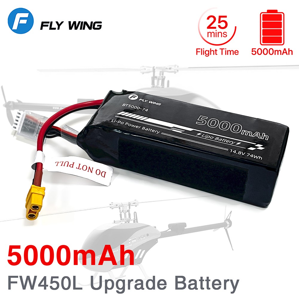 5000mAh 4S Lipo Battery ACE Tattu 14.8V 35C with XT60 Plug For RC Helicopters-image