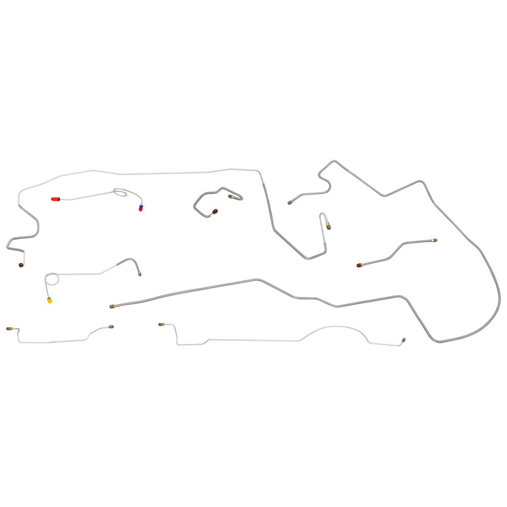 1970  Plymouth Duster Valiant Complete Manual Disc Brake Line Set Kit OE Steel