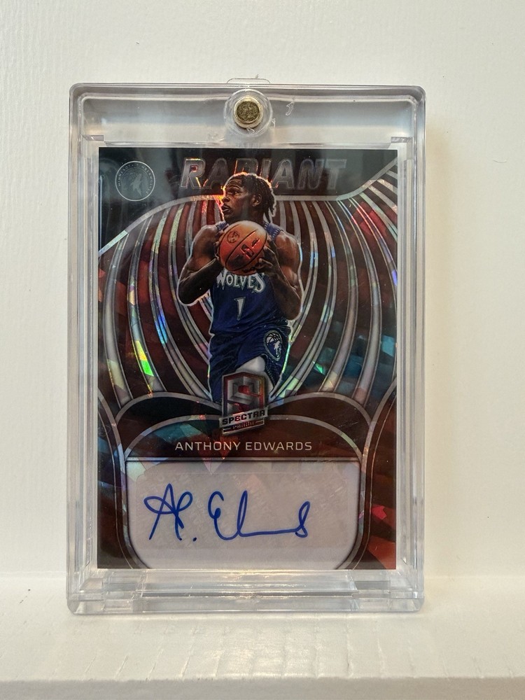 2021-22 Panini Spectra Radiant Signatures Prizm Anthony Edwards Auto #23/25
