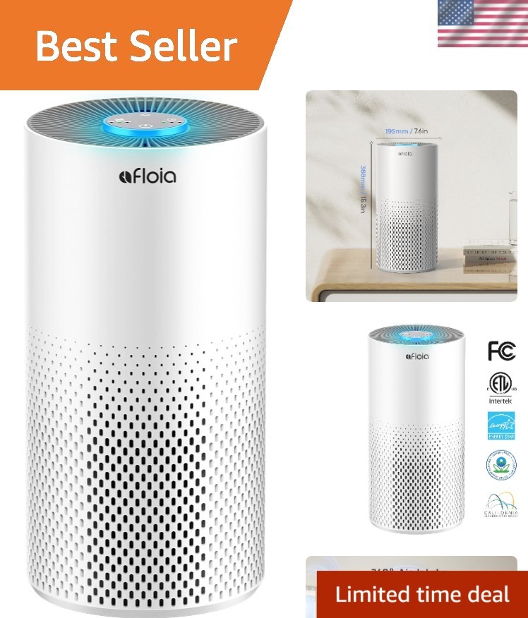 Ultimate Air Purifier for Large Rooms up to 1076 Sq Ft - 3-Stage Filtration