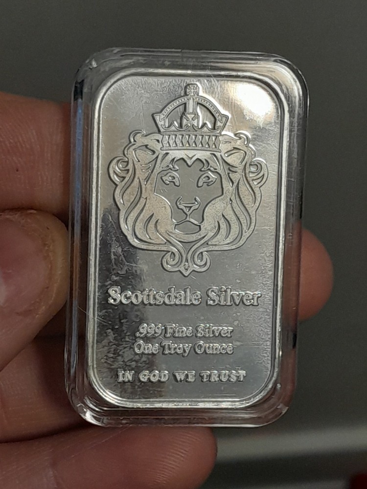 1 Oz. Silver Bar - Scottsdale Mint .999 Silver Bar Sealed