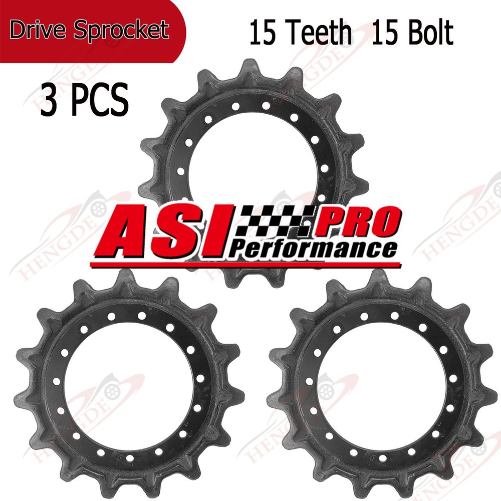 3pc Drive Sprocket 15 Teeth 15 Bolt For Bobcat T450 T550 T590 Gehl RT165 7204050
