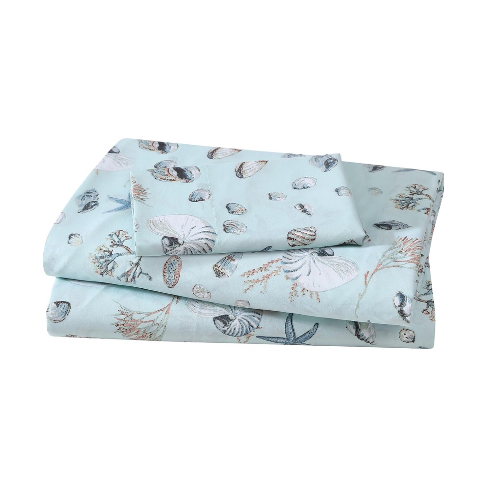 Coastal Print Microfiber Sheet Set, Soft, Comfy, 12