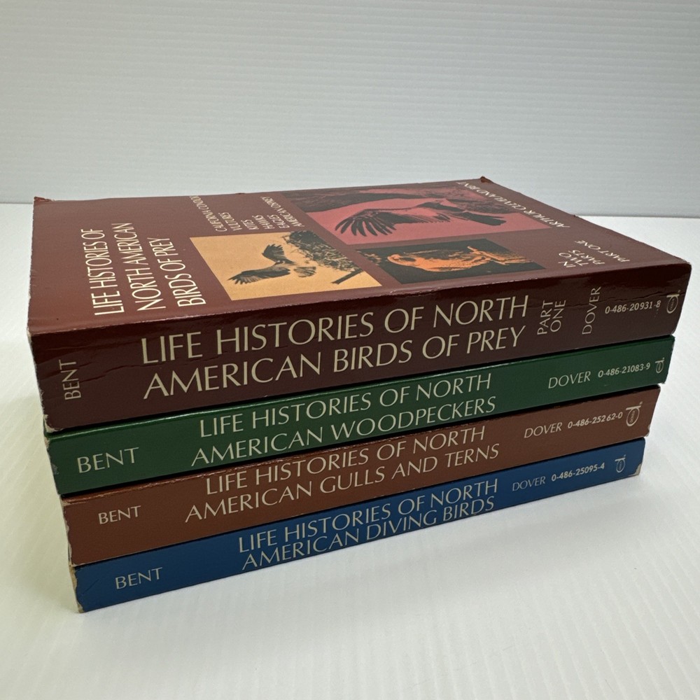 Arthur Cleveland Bent Lot of 4 PBs Life Histories of Woodpeckers Gulls Birds