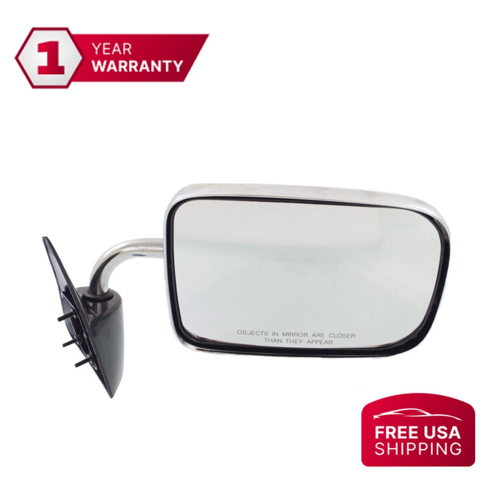 Mirror Chrome Passenger Side For 1987-1996 Dodge Dakota Standard Cab Pickup