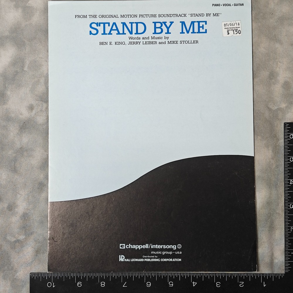 Stand By Me Sheet Music 1986 Film Soundtrack Ben E King Piano Vocal Guitar PVG U