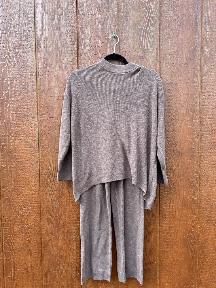 free-est Malibu Sweater knit Pant Set in Minked FREE PEOPLE sold at revolve XS