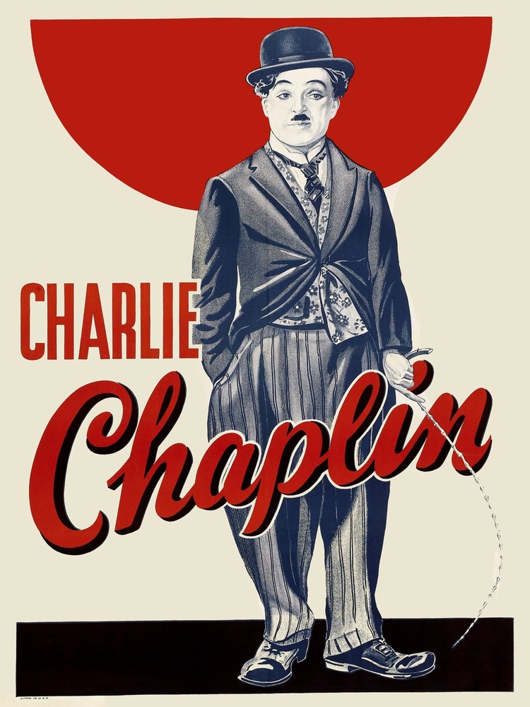 3517.Charles Charlie Chaplin ��_silent movie film POSTER.School Home Art decor