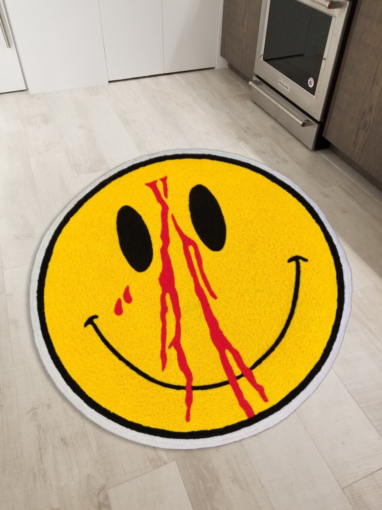 VLONE Bloody Smiley Carti Floor Mat Washable Area Runner Rugs Living Room Carpet