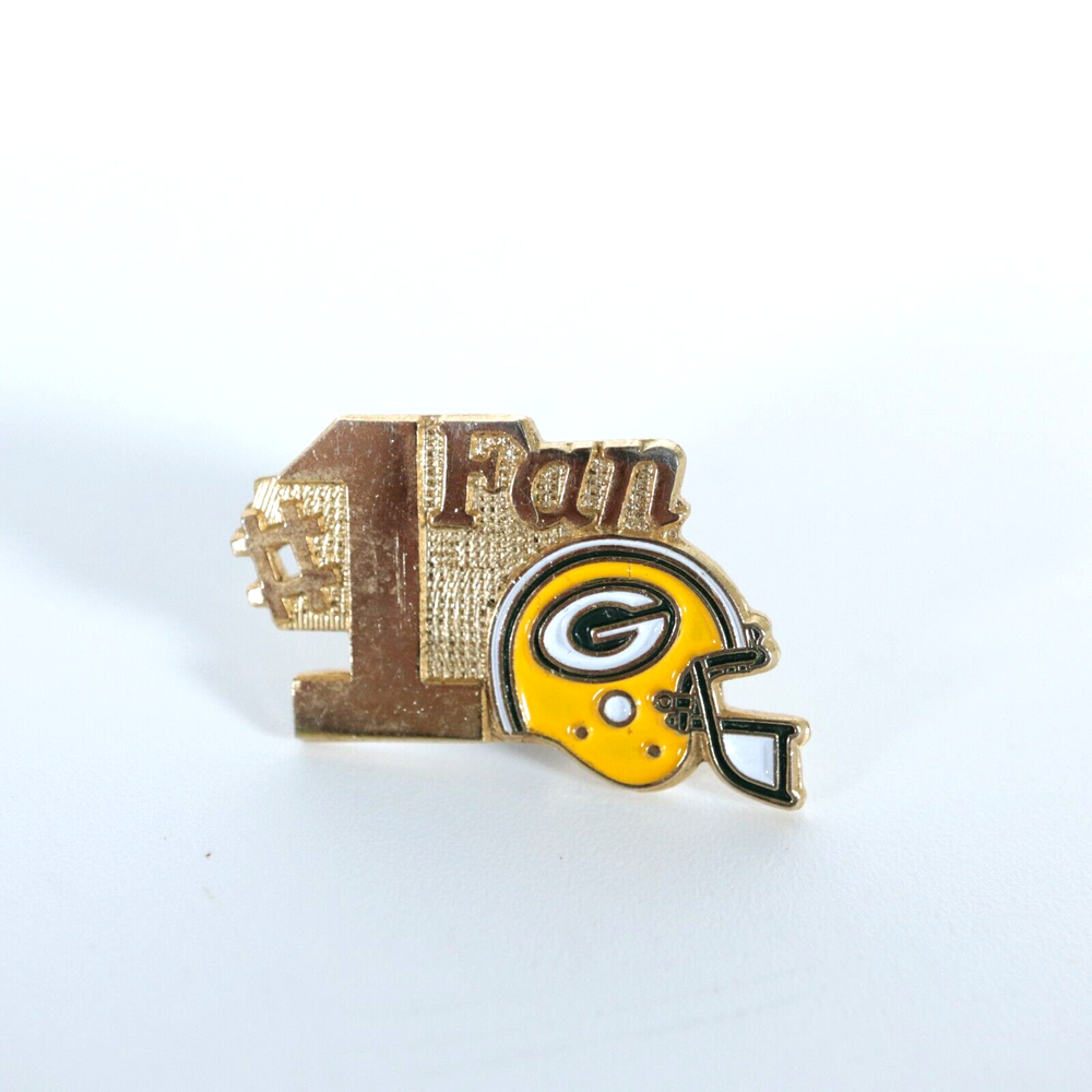 Green Bay Packers NFL Fan Pin with Helmet Logo Lapel Badge