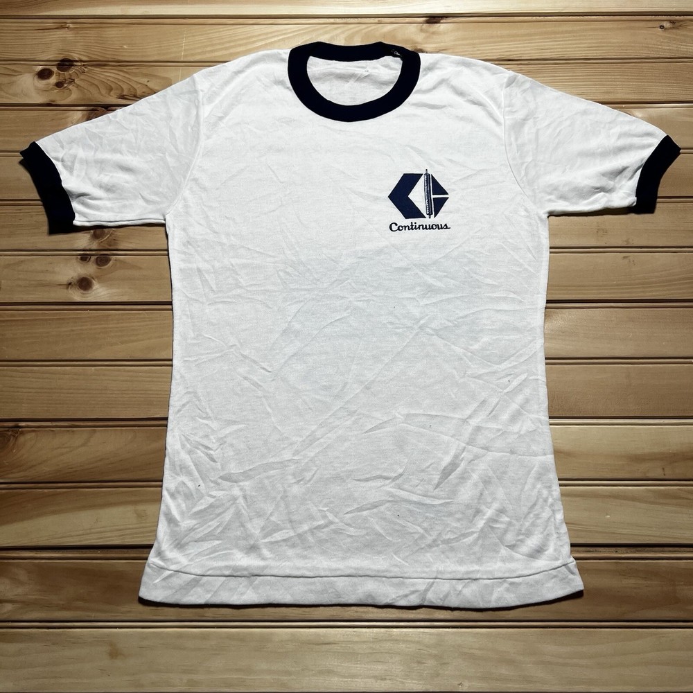 Vintage 60s 70s CONTINUOUS IV Health Tech Medical Promo Shirt Size Small