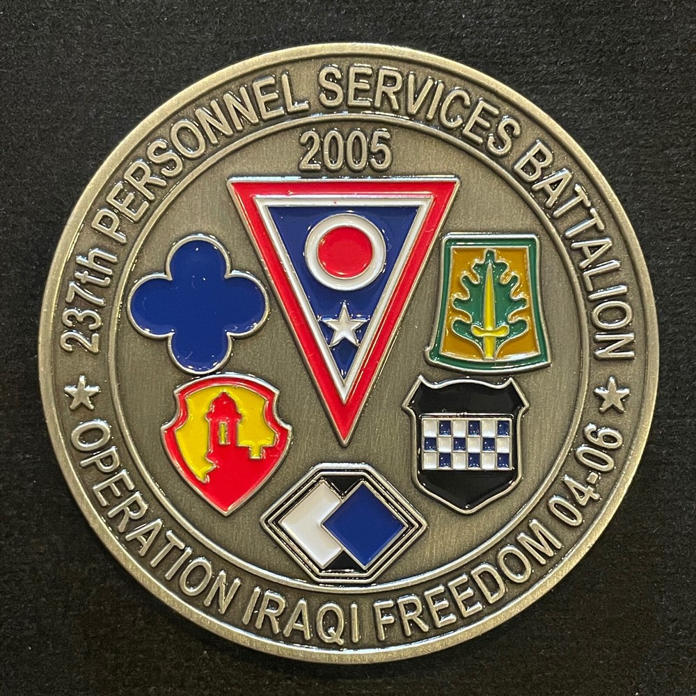 237th Personnel Services Battalion OIF Commander CSM Challenge Coin