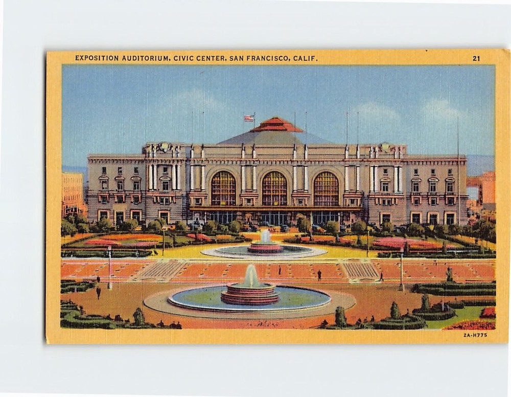 Postcard Exposition Auditorium, Civic Center, San Francisco, California