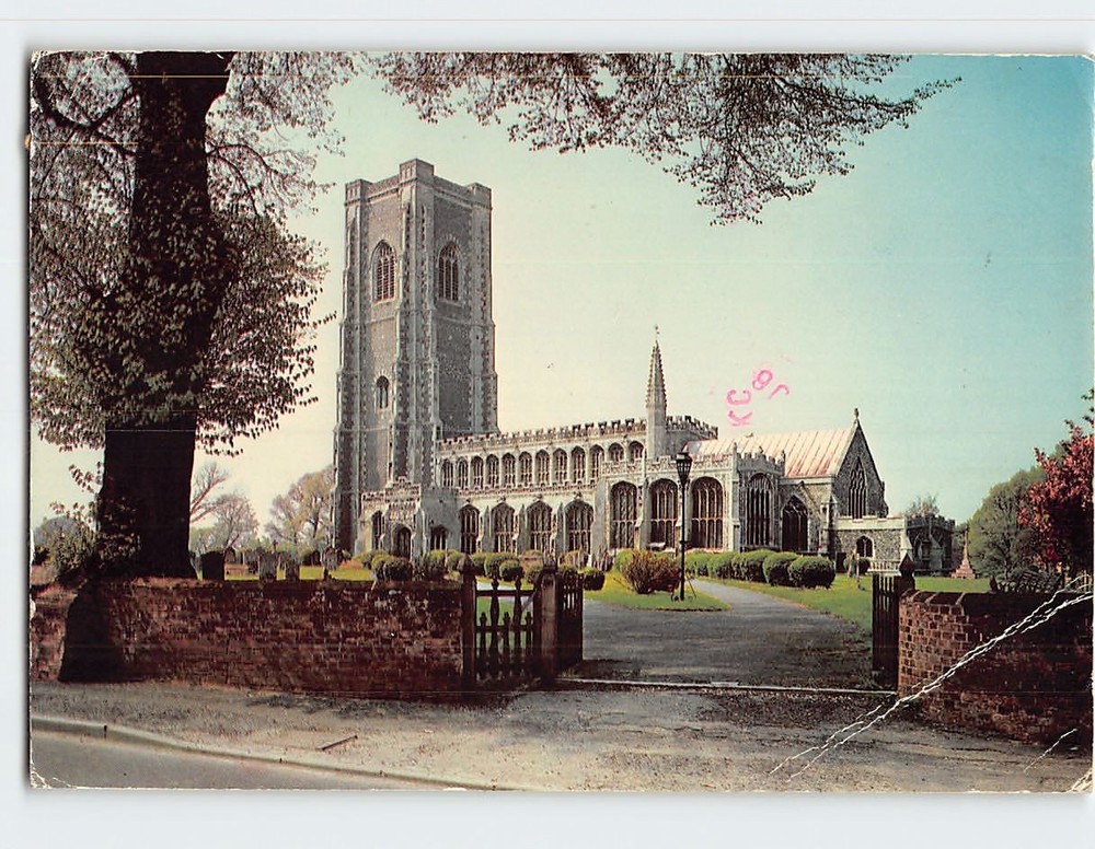 Postcard Church of Saints Peter and Paul in Lavenham Suffolk England